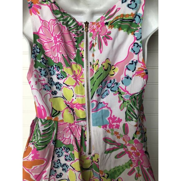 Lilly Pulitzer For Target Bright Floral Nosey Posey Swing/Baby Doll Top M - Picture 8 of 9